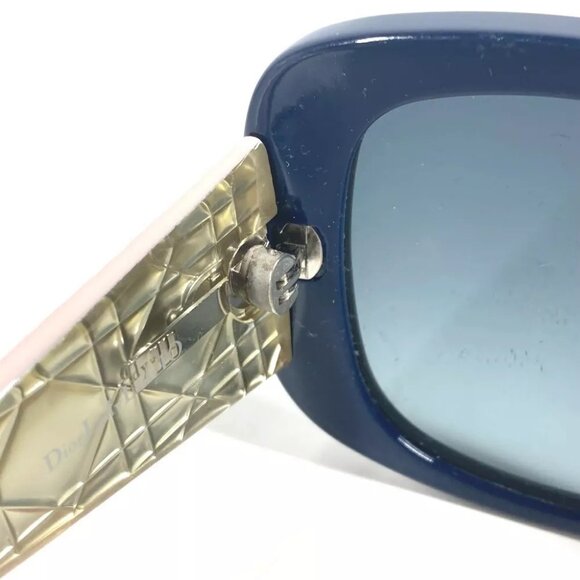 CHRISTIAN DIOR NQHHD Lady Dior Cannage logo Bicolor glasses eyewear sunglasses - Picture 11 of 16